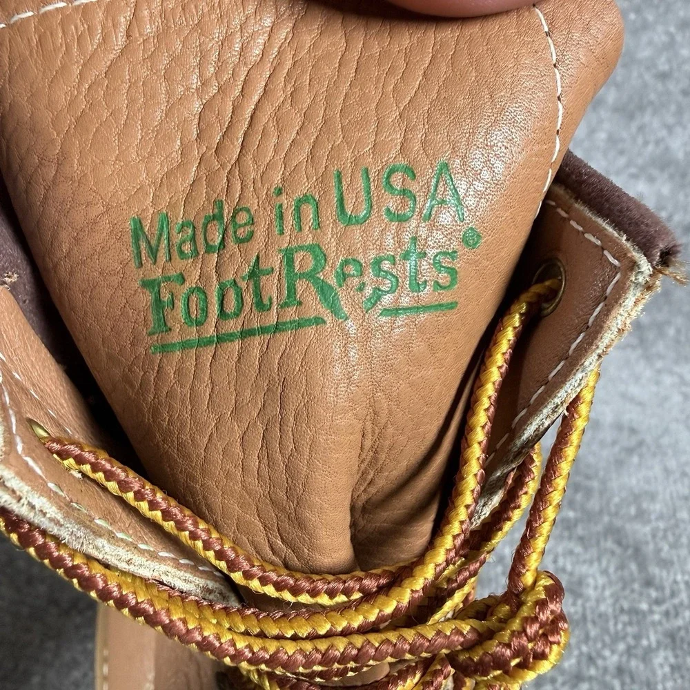 Hytest FootRests Boots Men's 9.5D‎ Brown Comp Toe Safety Lace Up USA Union Made